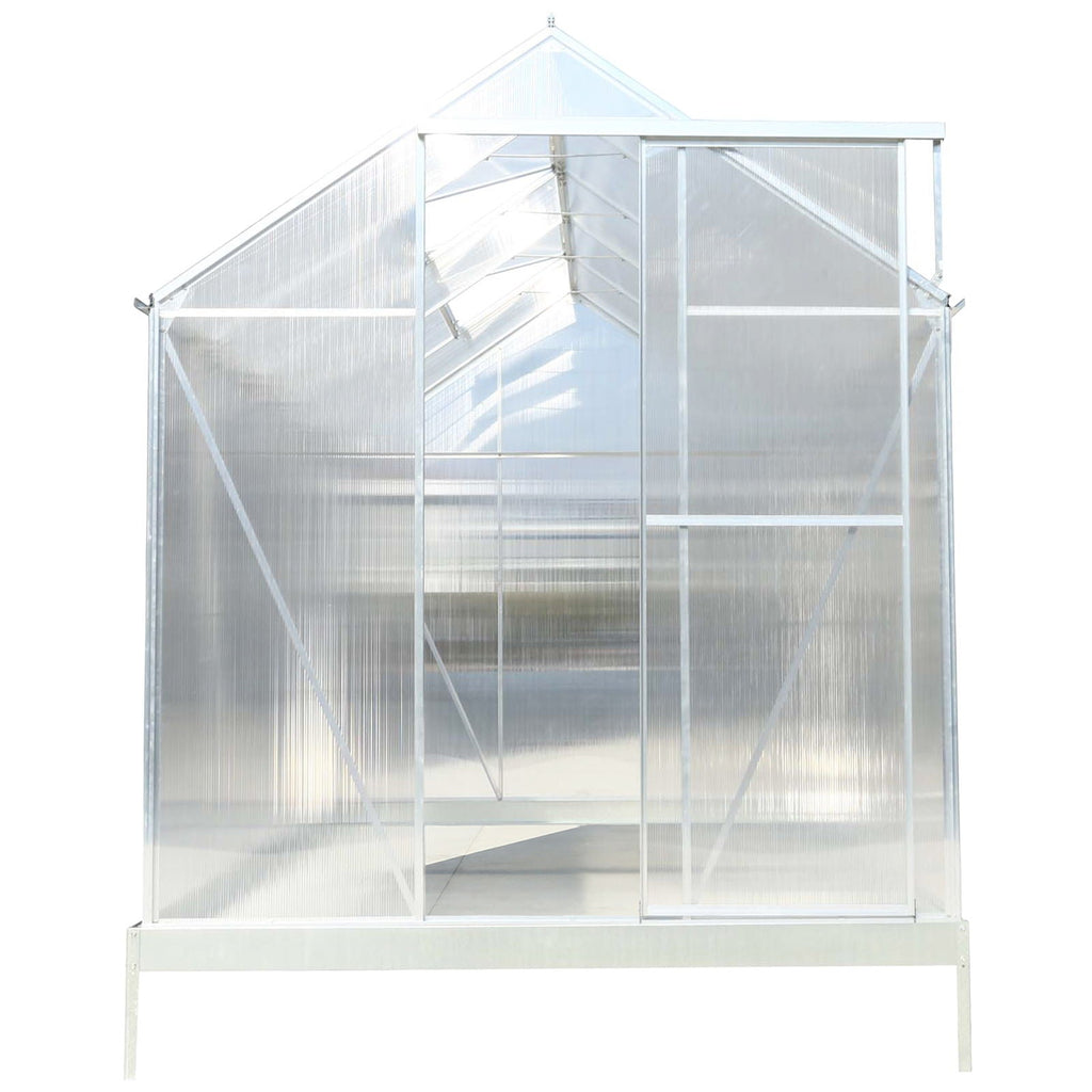 Polycarbonate house, Heavy Duty Outdoor Aluminum Walk-In House Kit With Rain Gutter, Vent And Door For, view 9