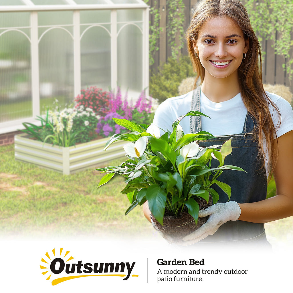 Outsunny 95" x 36" Galvanized Raised Garden Bed, view 2