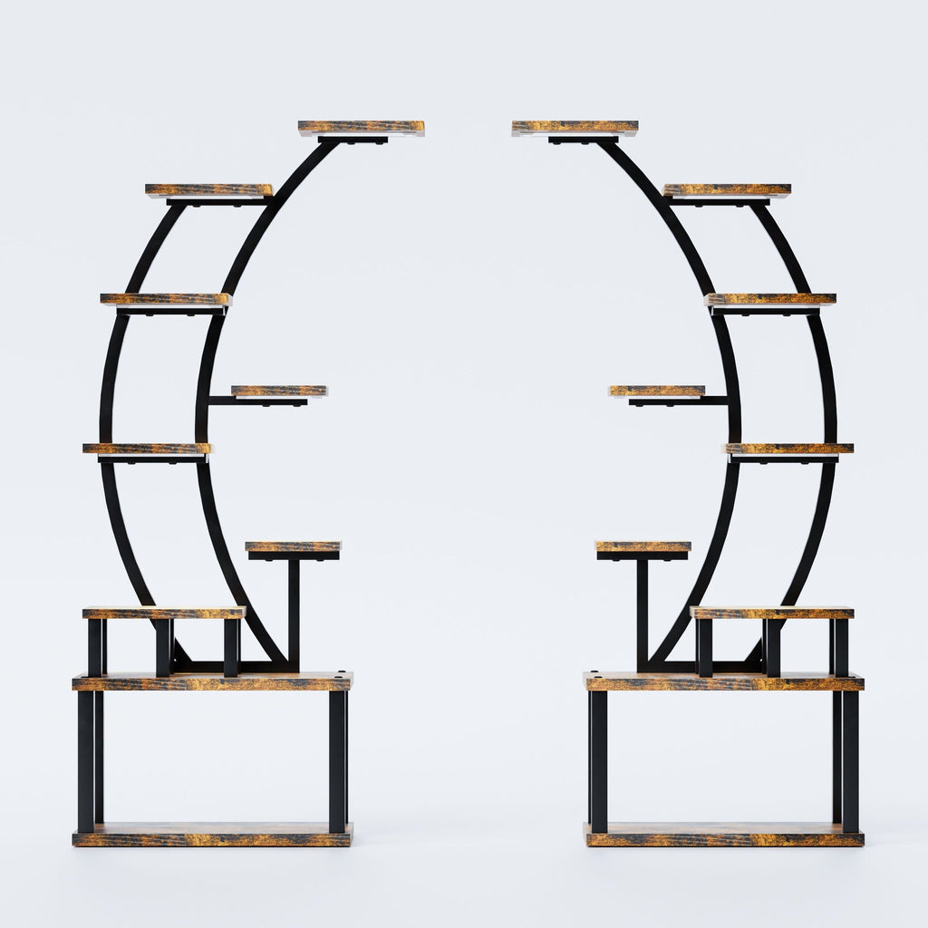 9-tier plant stand with 5 adjustable grow lights, view 3