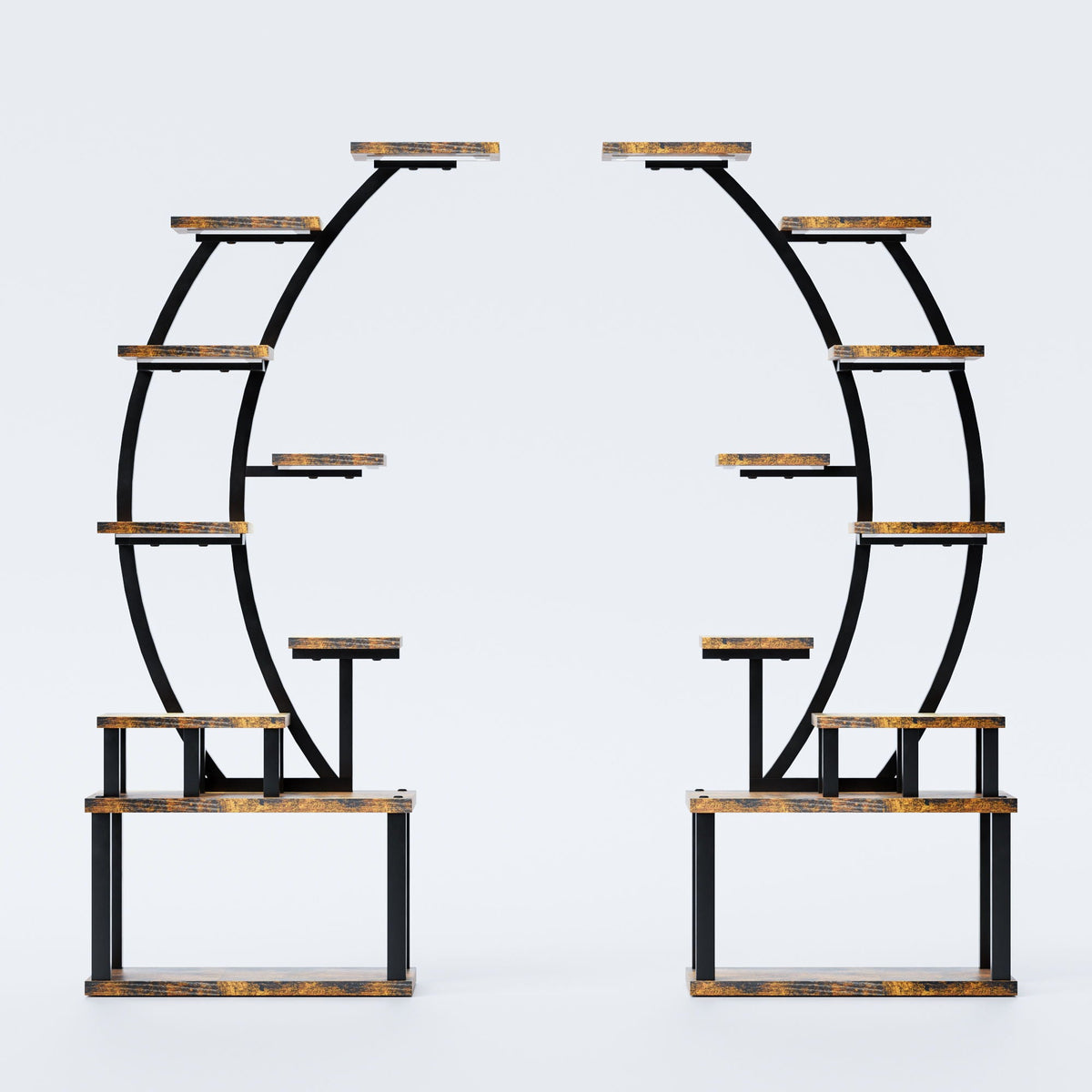 9-tier plant stand with 5 adjustable grow lights, view 3