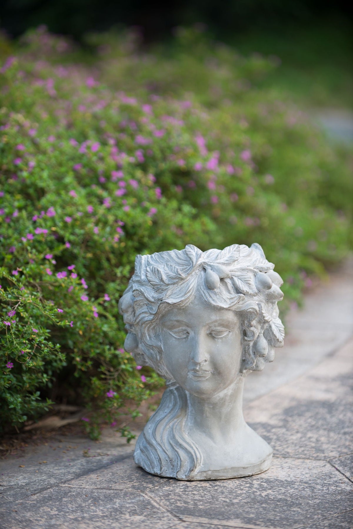 Cement Bust Wall Planter Indoor Outdoor Home Garden Decor, 8 - Gray, view 2