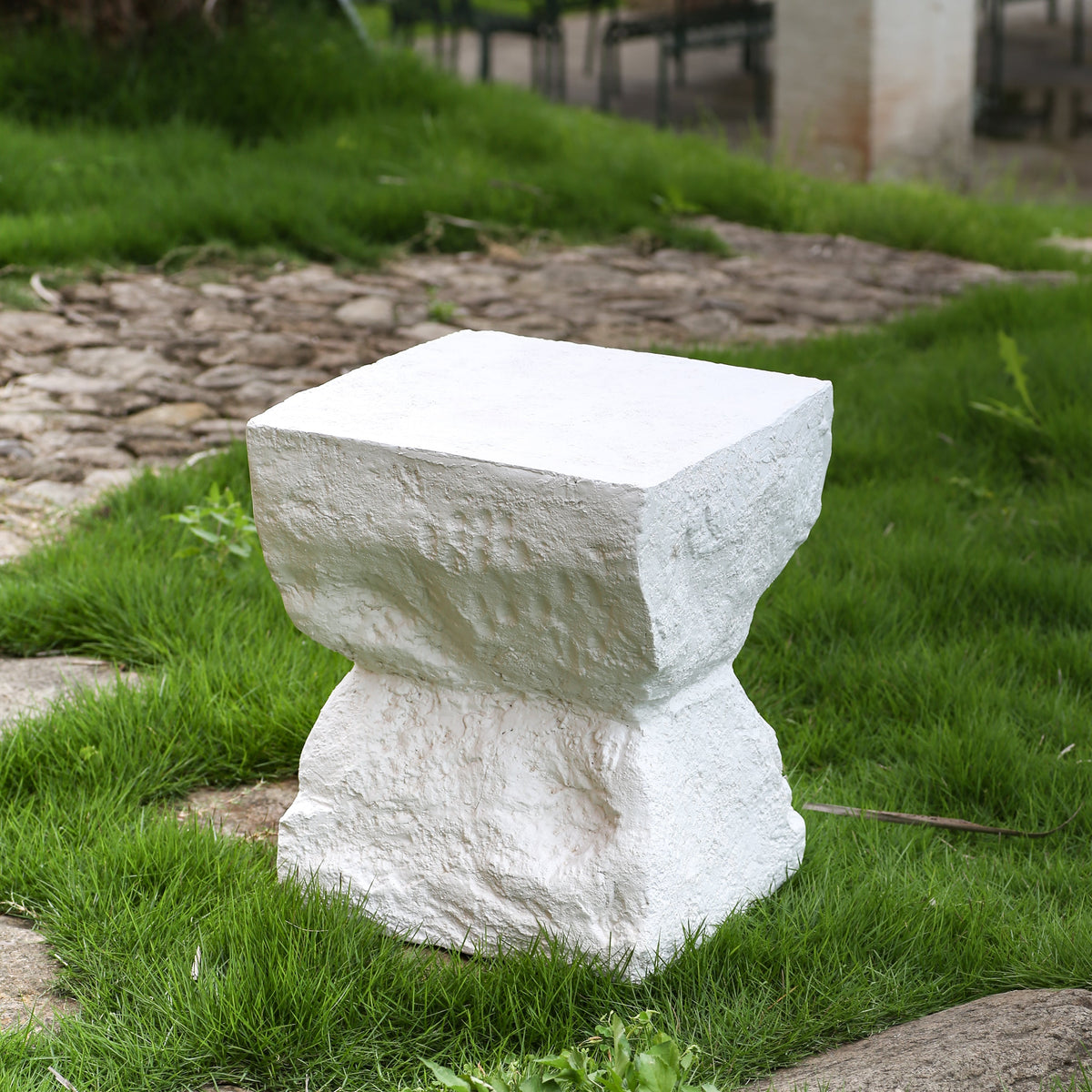Cleo Outdoor Patio Modern Minimalist MGO Side Table, view 3