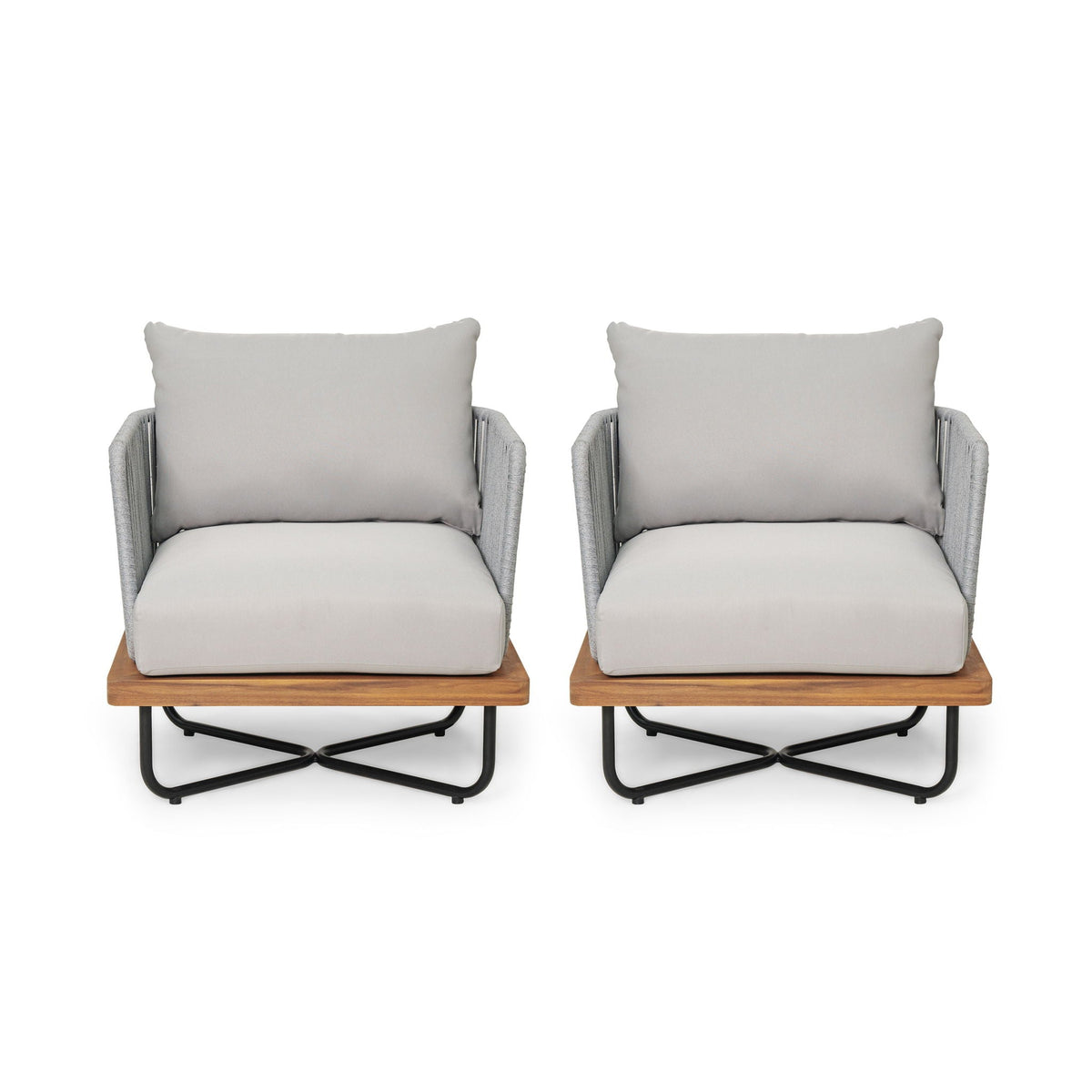 Lucca Outdoor Acacia Wood Chair, view 5
