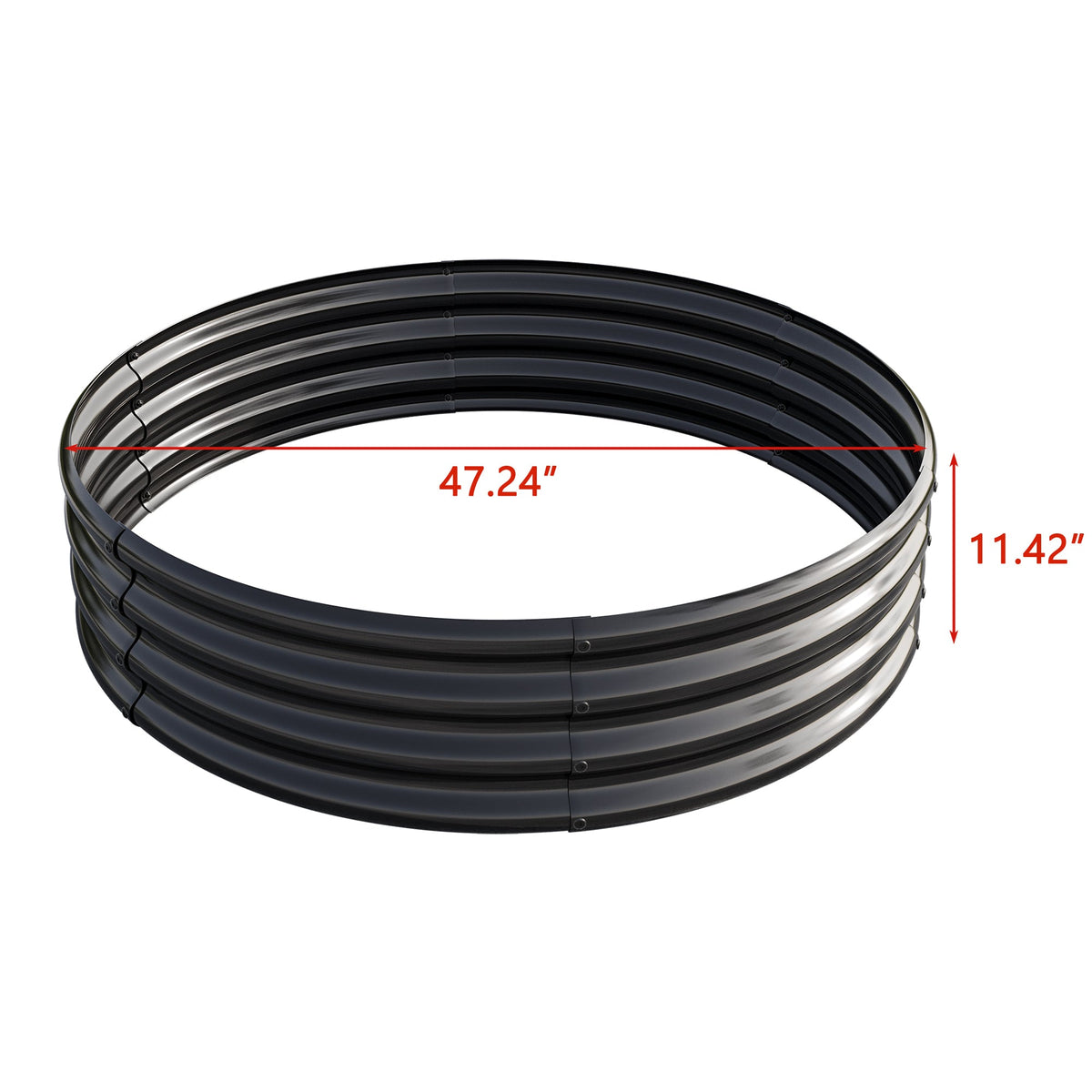 2PCS 47.24" Round Raised Garden Beds for Outdoor Gardening, view 9