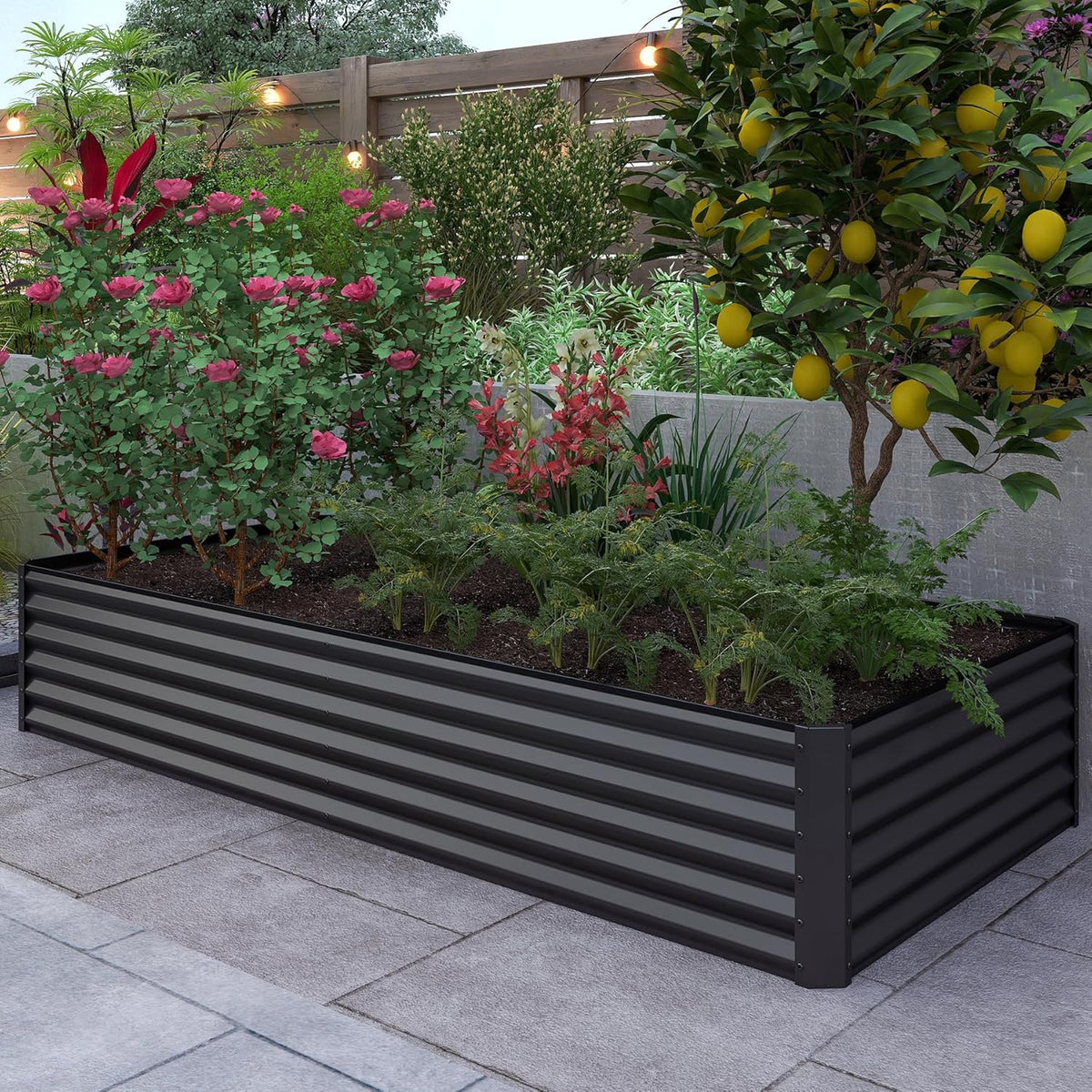 8×4×1.5 ft Galvanized Raised Garden Bed, view 10