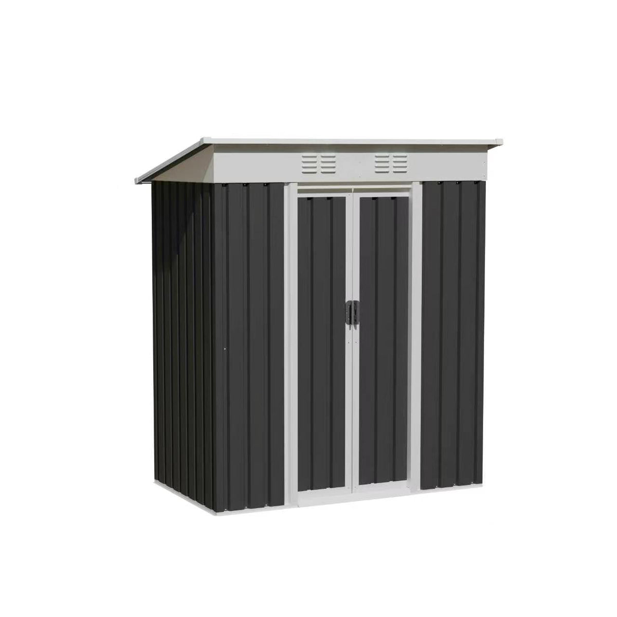 5x3 FT Metal Garden Shed with Sliding Door, view 4