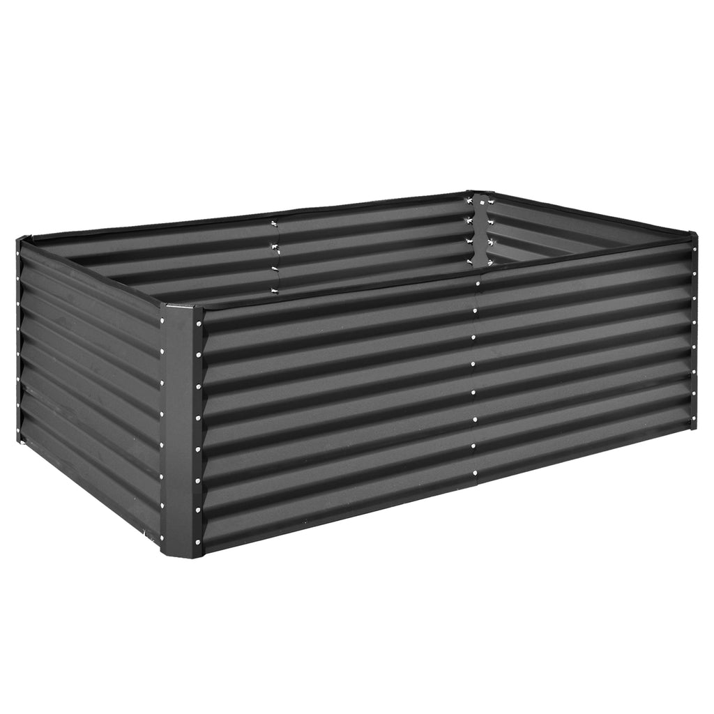 6x3x2ft Galvanized Raised Garden Bed – Silver or Dark Gray, view 2