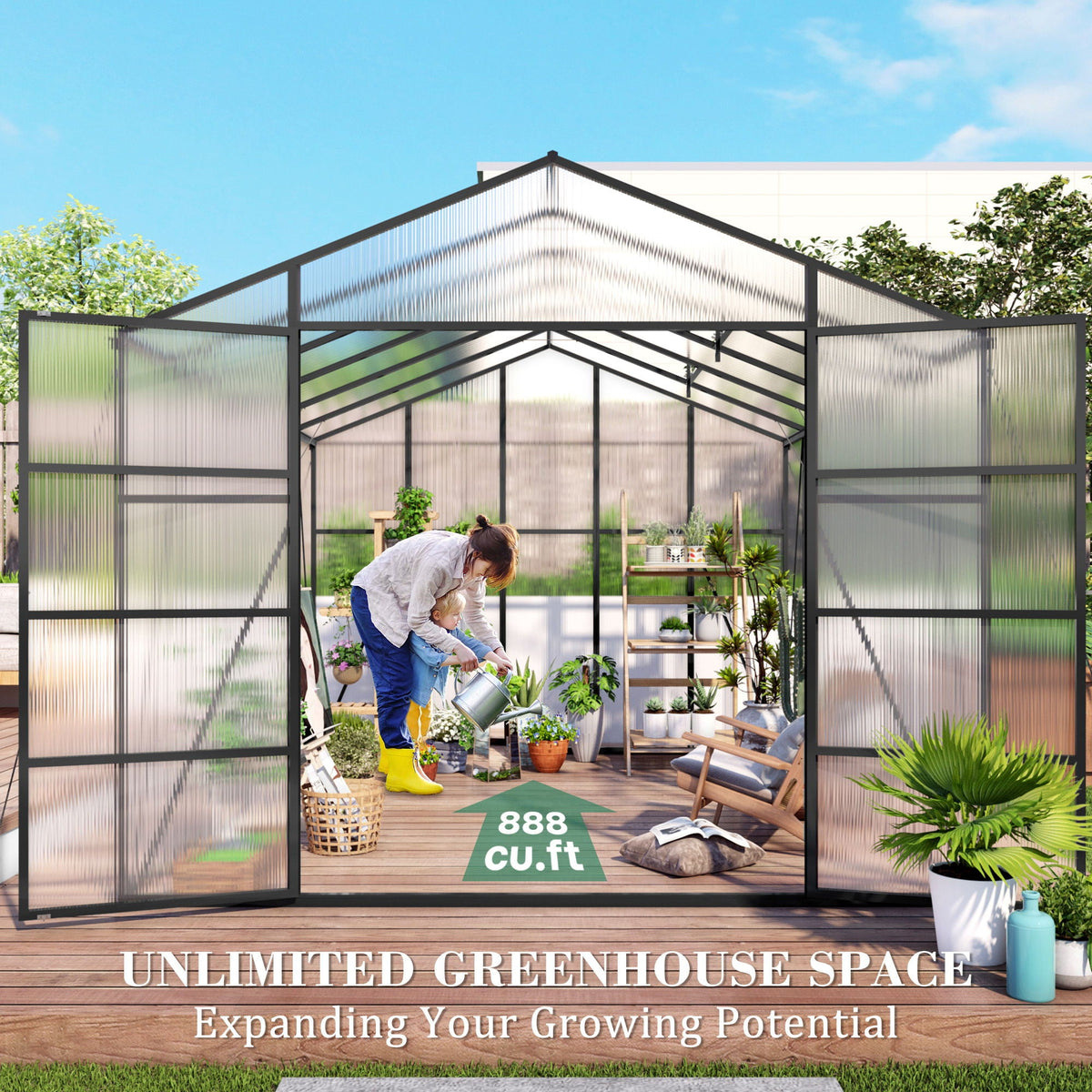 Gain Height Windproof house All Season Outdoor Garden Shelter, view 6