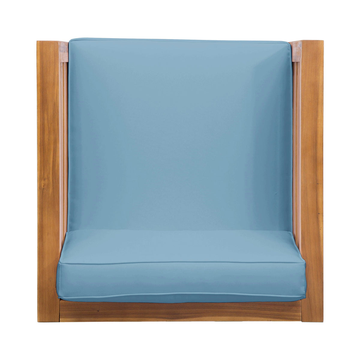 Outdoor Acacia Wood Patio Chair With Fabric Cushion, view 6