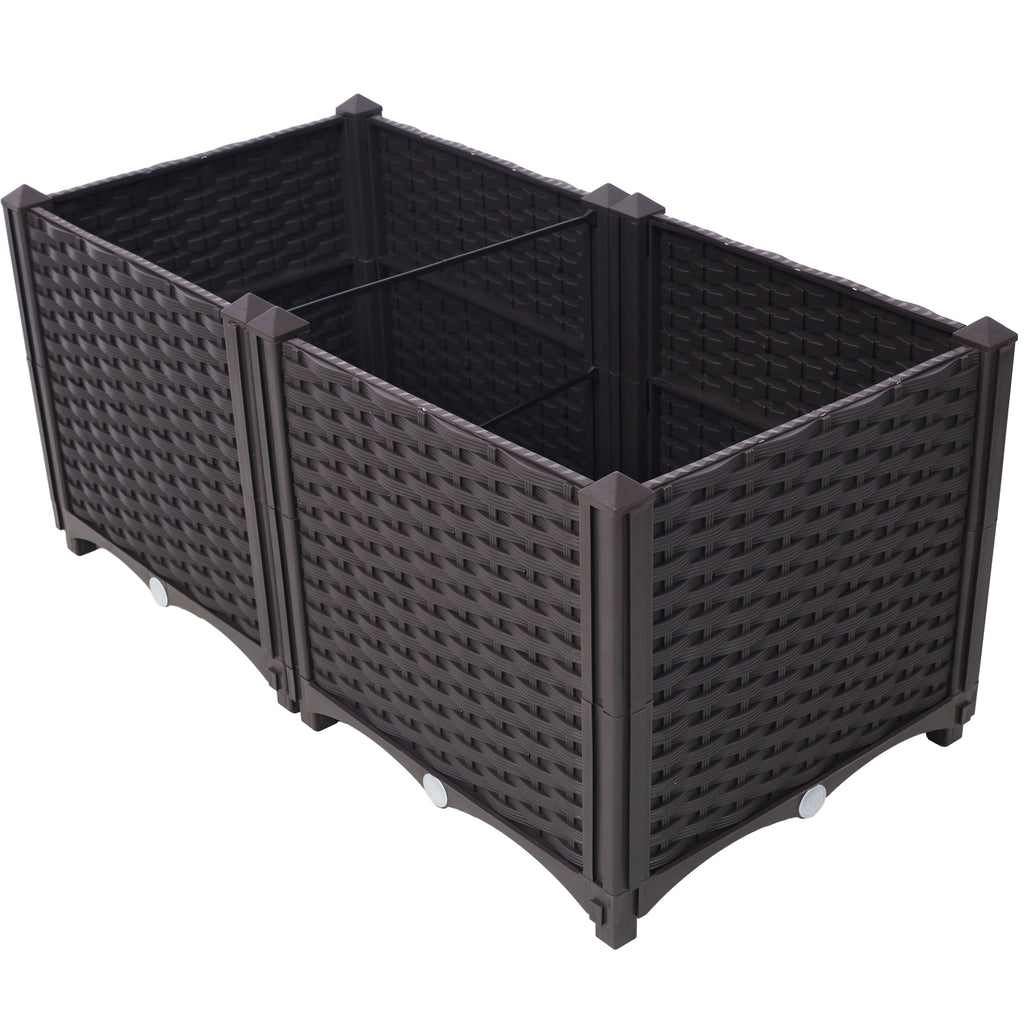 Deep Raised Garden Bed Planter Box with Self-Watering System - Polypropylene, view 3