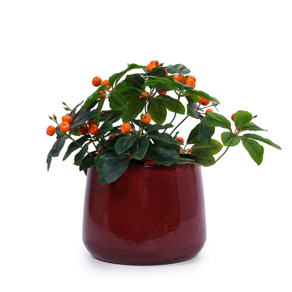 4 Pieces Planter Pot, Indoor Outdoor Flowerpot For Patio, Garden, Or Windowsills - Bean Paste Red, view 2