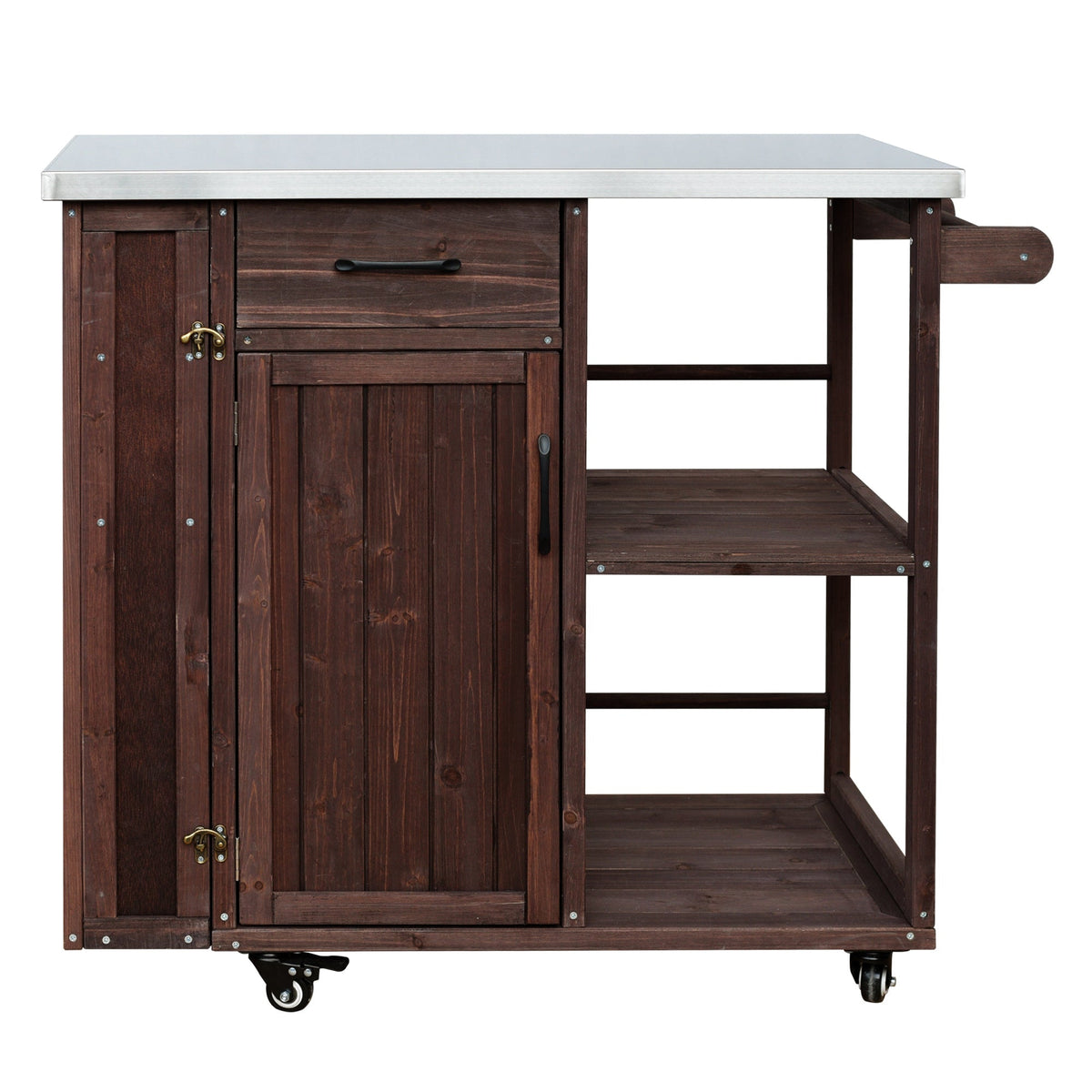 Outdoor Kitchen Island Fir Wood Prep Station, view 4