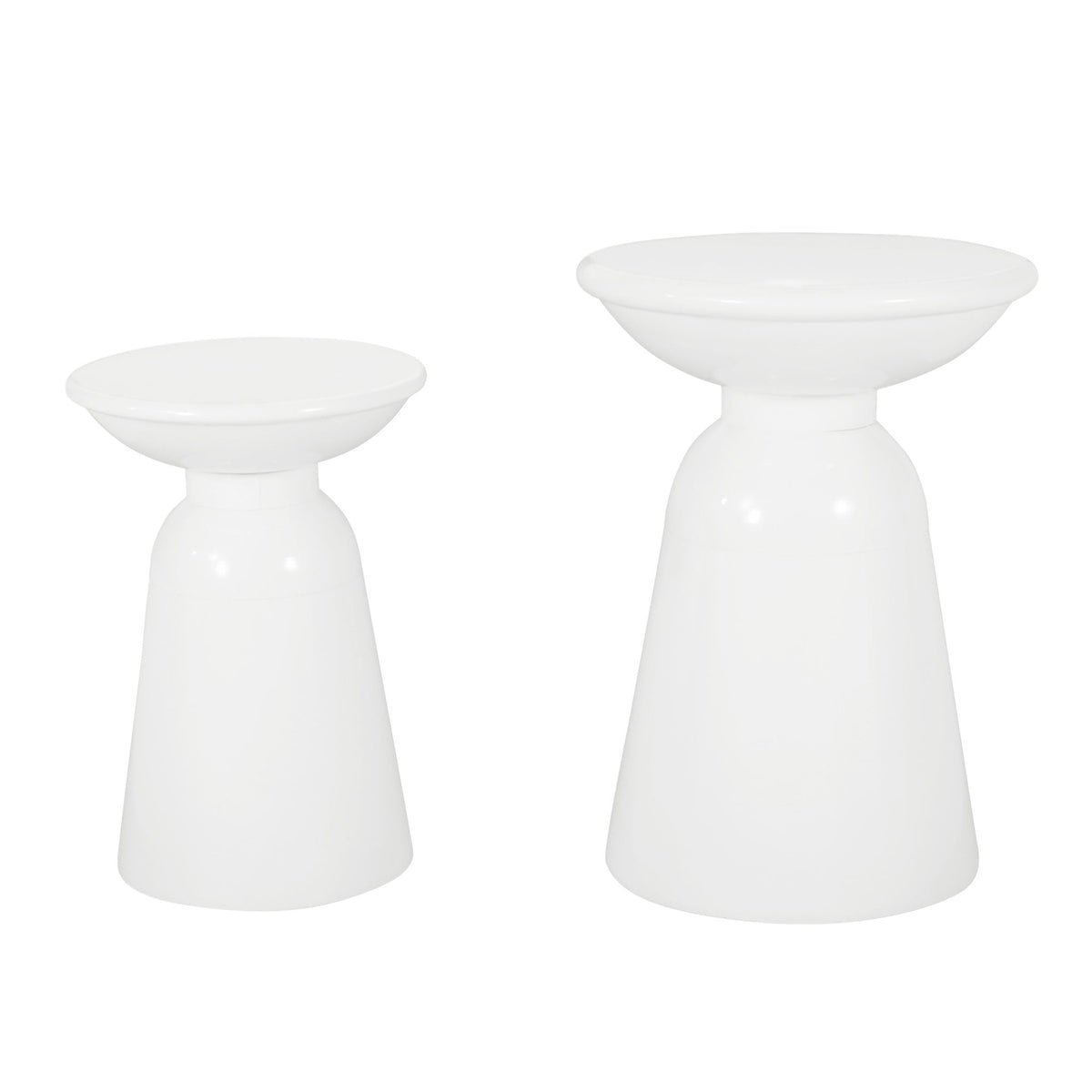 Serenita Outdoor Side Tables With Flared Design (Set of 2), view 2