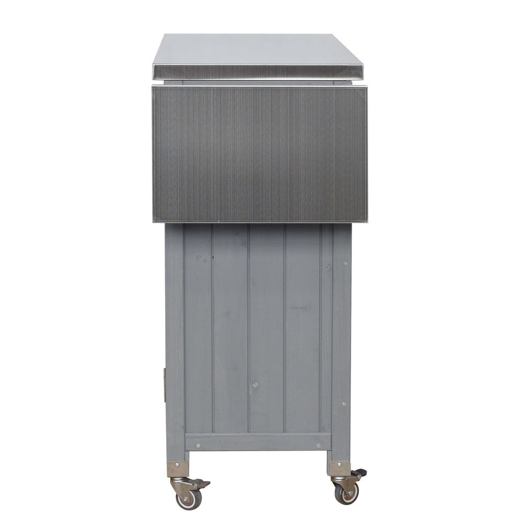 Foldable Outdoor Kitchen Island Patio Kitchen Cart, view 13