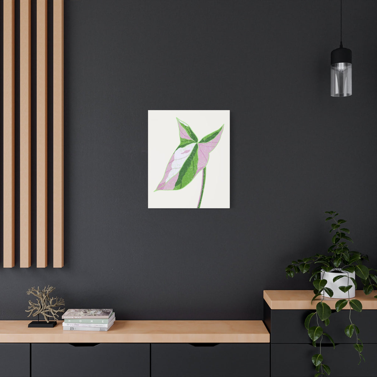 Syngonium Tricolor Canvas Print – Botanical Wall Art