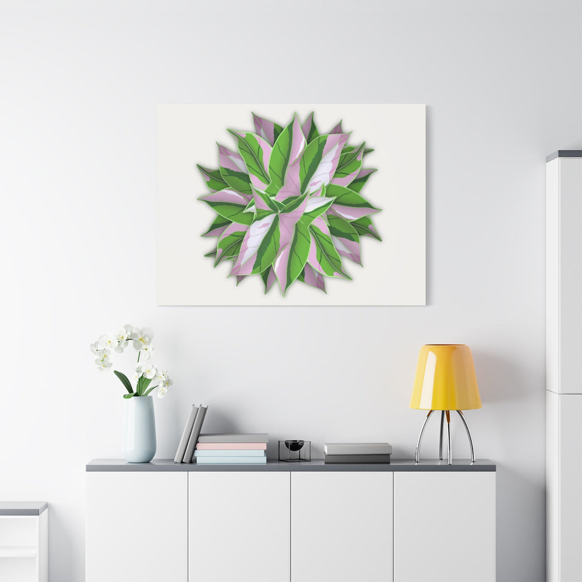 Syngonium Tricolor Pattern Canvas Print – Botanical Wall Art