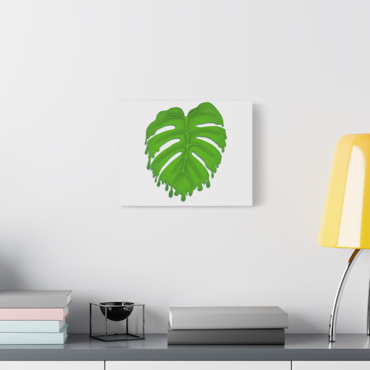 Melting Monstera Canvas Print – Botanical Wall Art