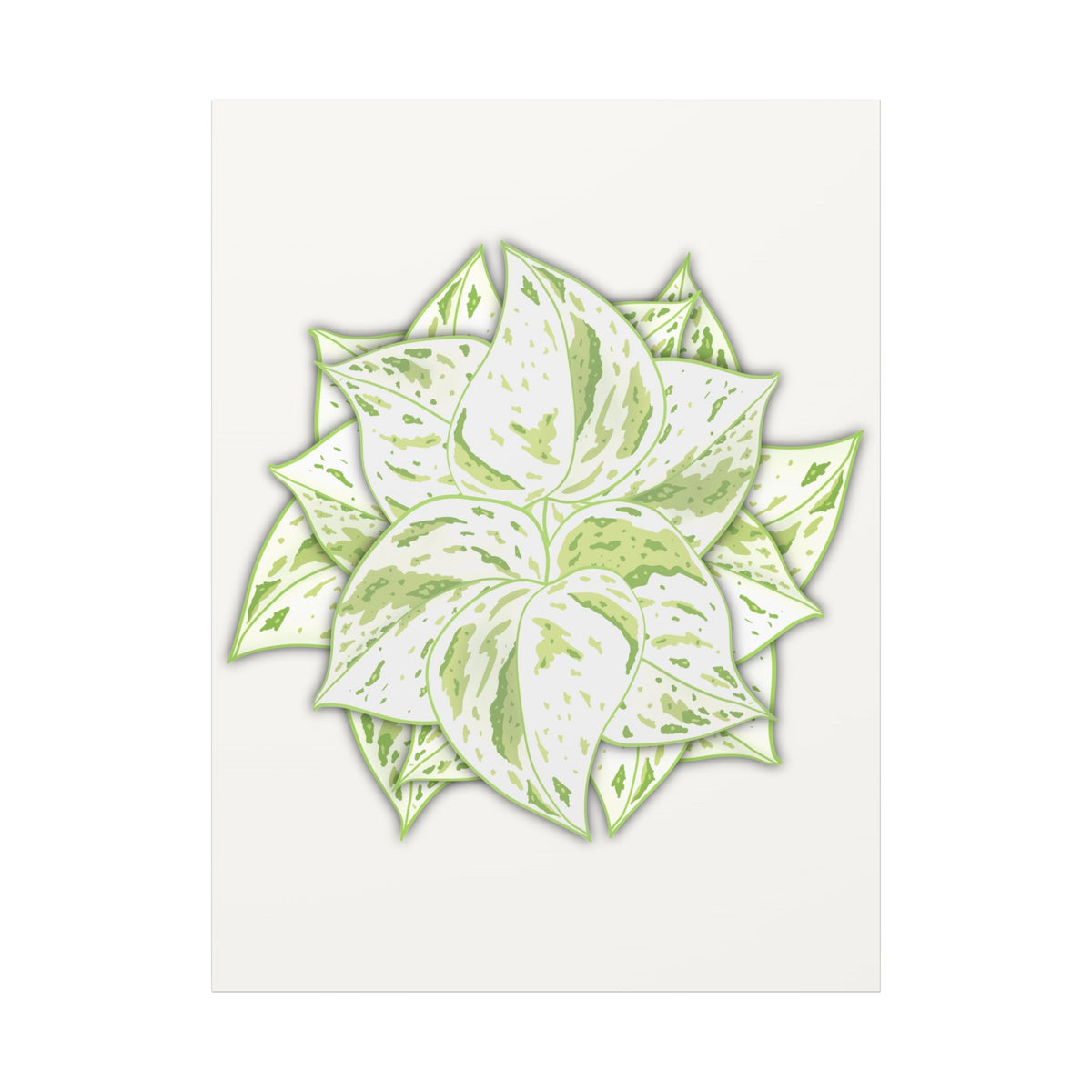 Snow Queen Pothos Canvas Print – Botanical Wall Art, view 14