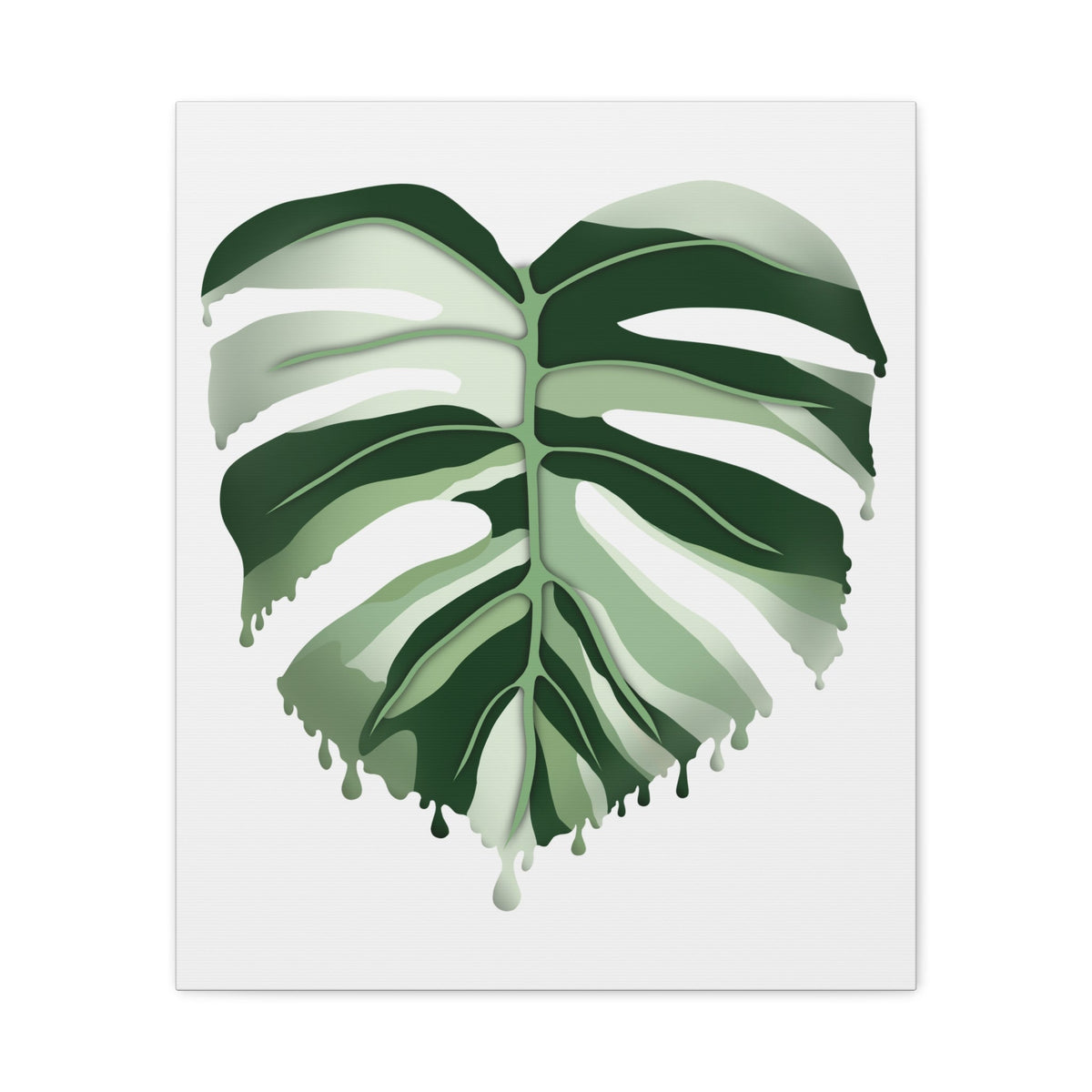 Melting Monstera Albo Canvas Print – Botanical Wall Art, view 11