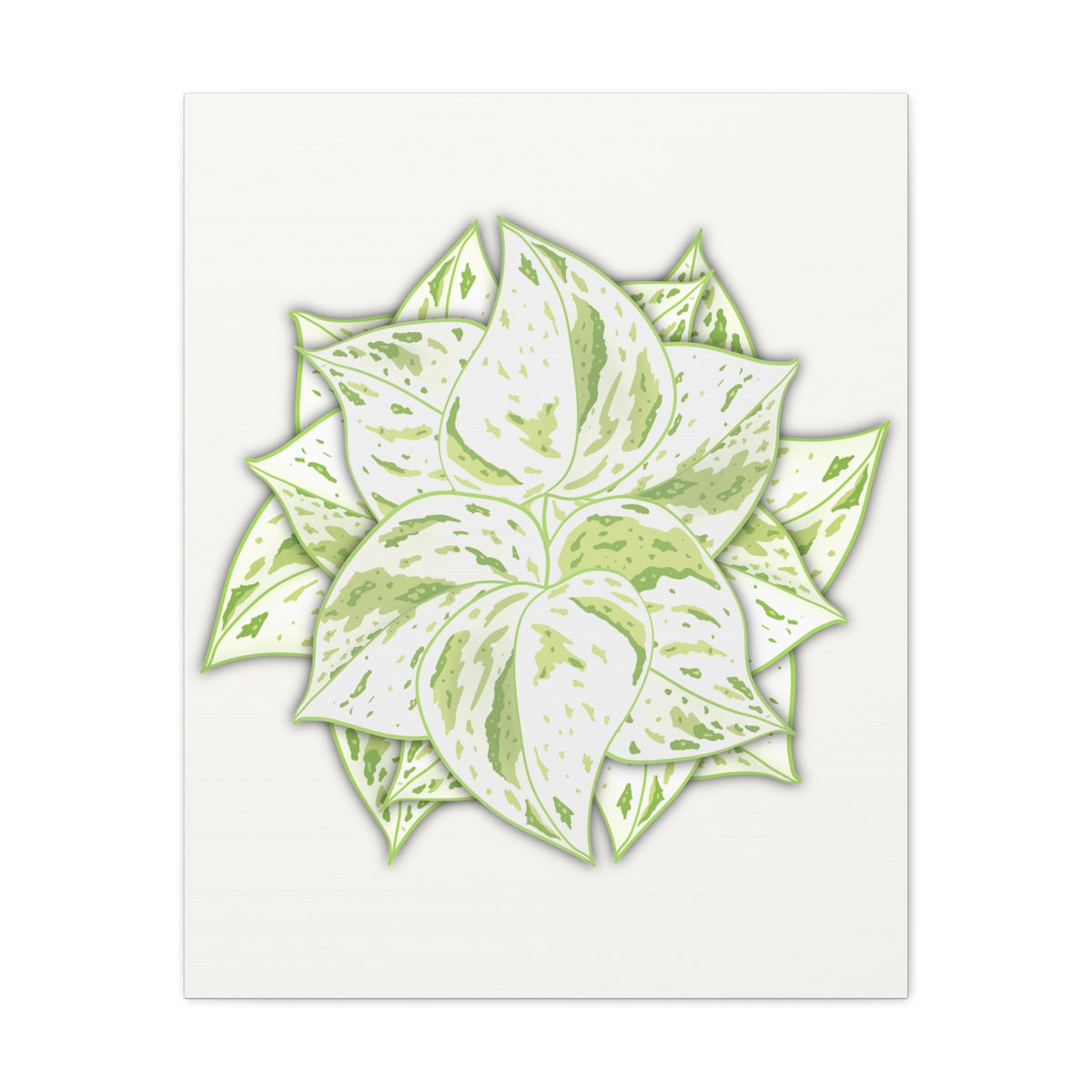 Snow Queen Pothos Canvas Print – Botanical Wall Art, view 12