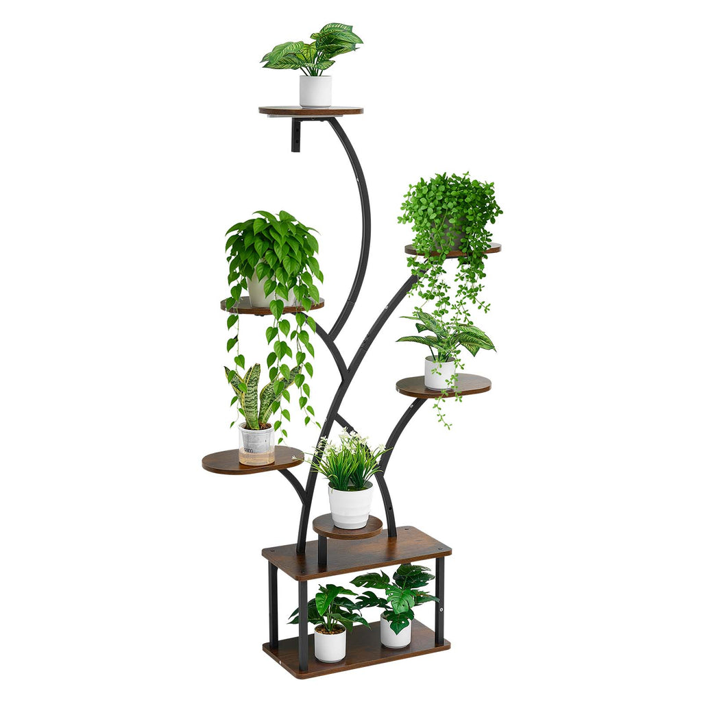 62" arched 8-tier lighted plant shelf, view 8