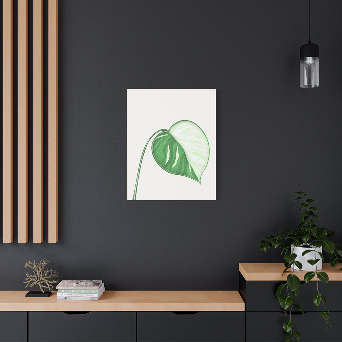 Monstera Albo Canvas Print – Botanical Wall Art