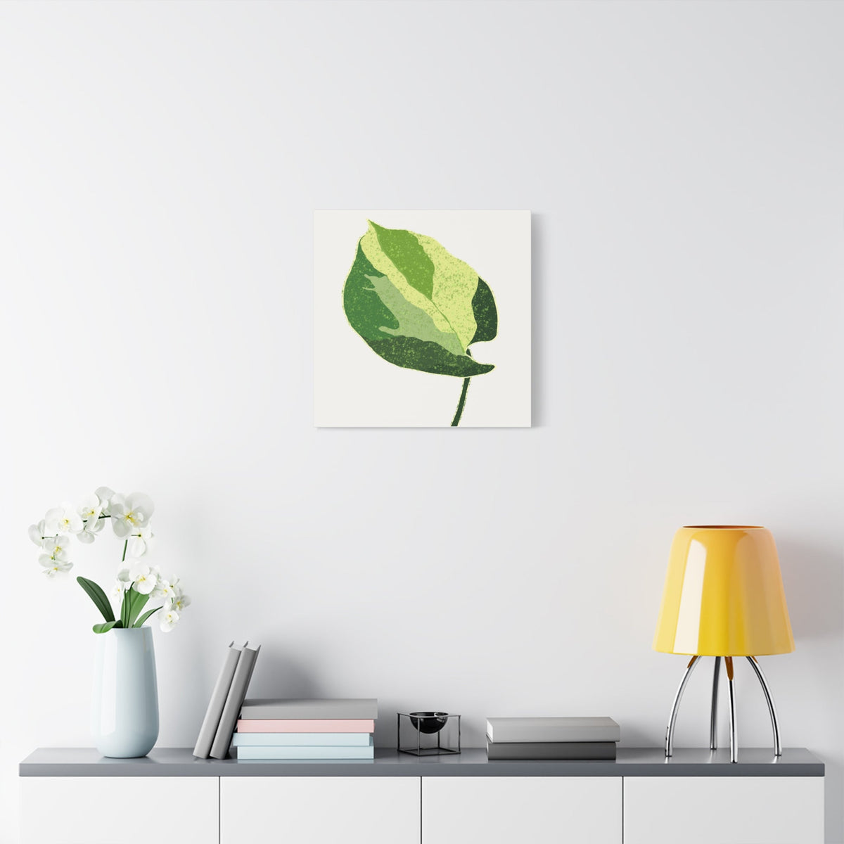 Manjula Pothos Illustrated Canvas Print – Botanical Wall Art