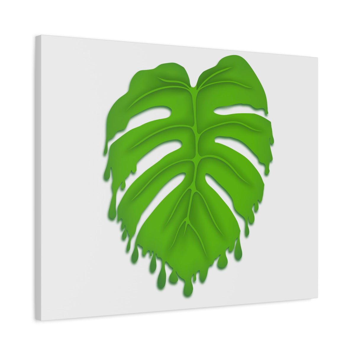 Melting Monstera Canvas Print – Botanical Wall Art