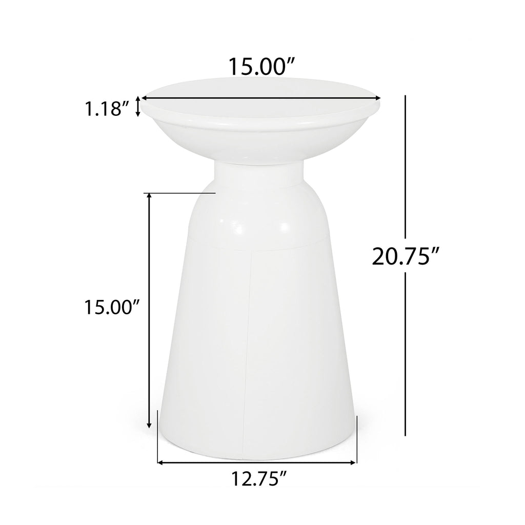 Outdoor Modern Metal End Large Table, view 5