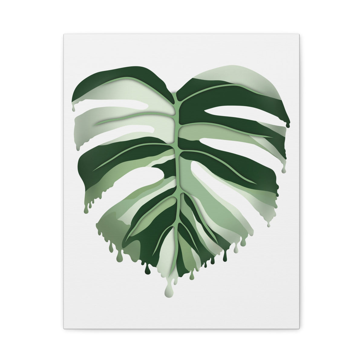 Melting Monstera Albo Canvas Print – Botanical Wall Art, view 10