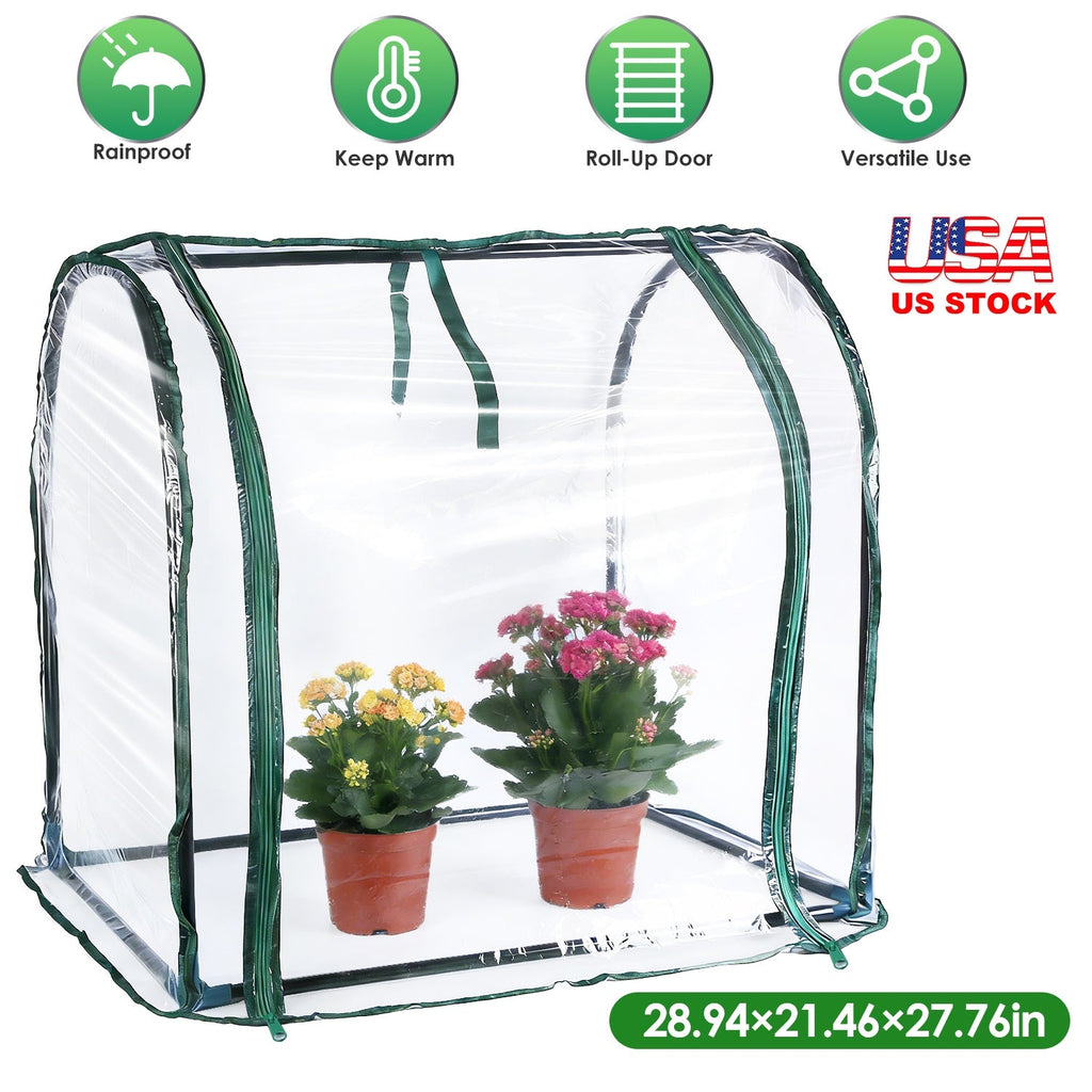 Tabletop Mini Greenhouse with Zippered Door – Portable Seed-Starting Tent, view 4