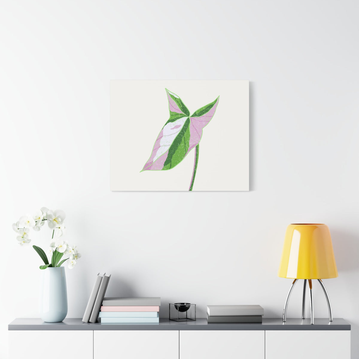 Syngonium Tricolor Canvas Print – Botanical Wall Art