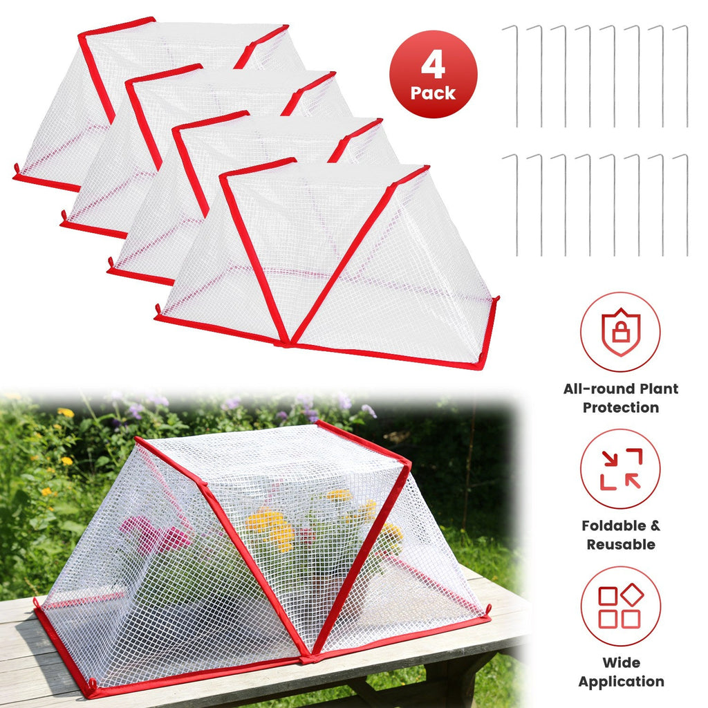 4Pack 31.50×12.99×13.39in Garden Row Accelerator Plants Covers Plant Net Cage Guard Greenhouse Covers, view 6