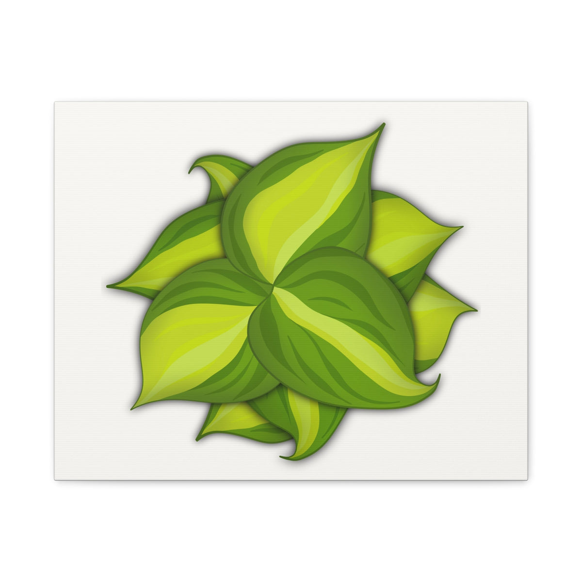 Philodendron Brasil Canvas Print – Botanical Wall Art, view 3