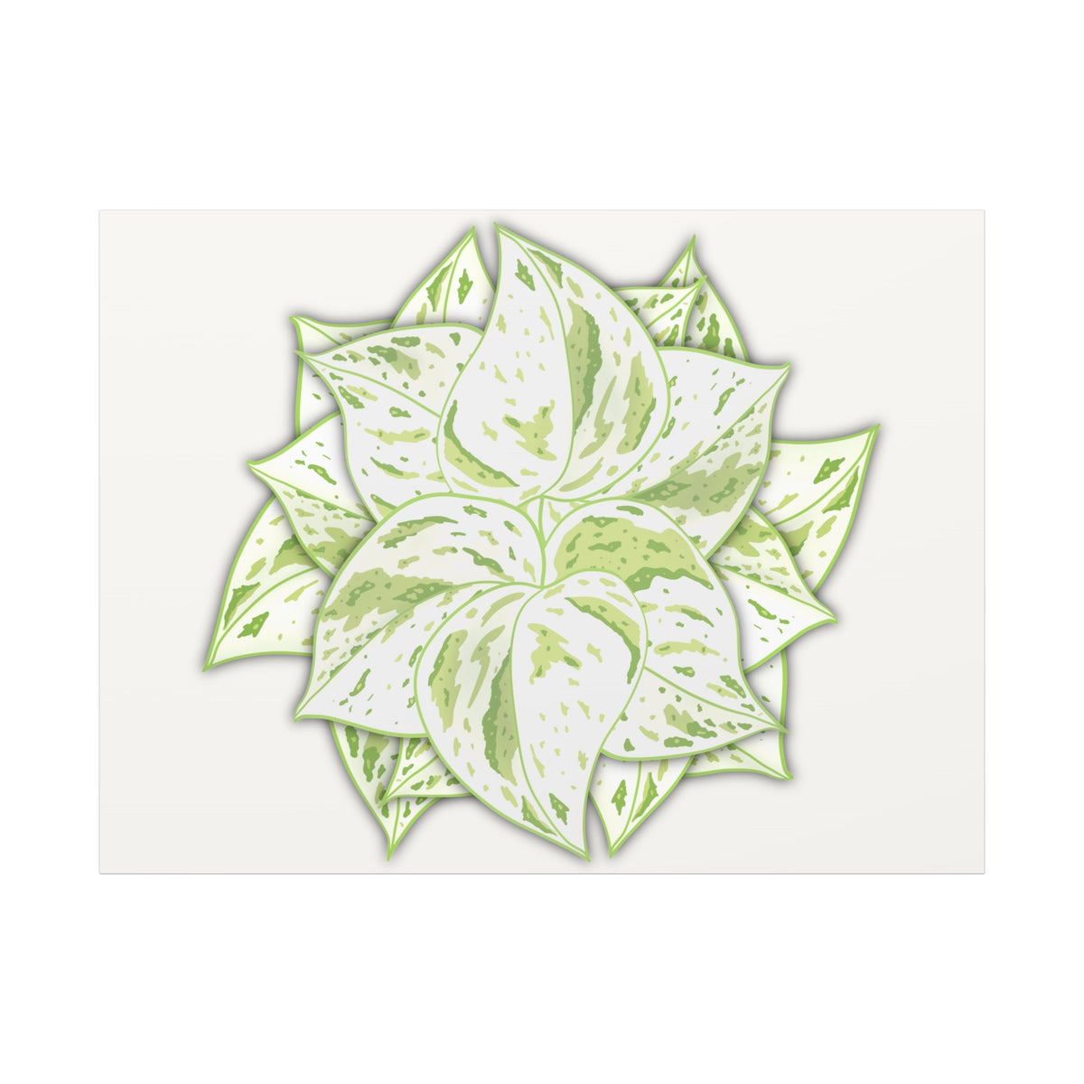 Snow Queen Pothos Canvas Print – Botanical Wall Art, view 7