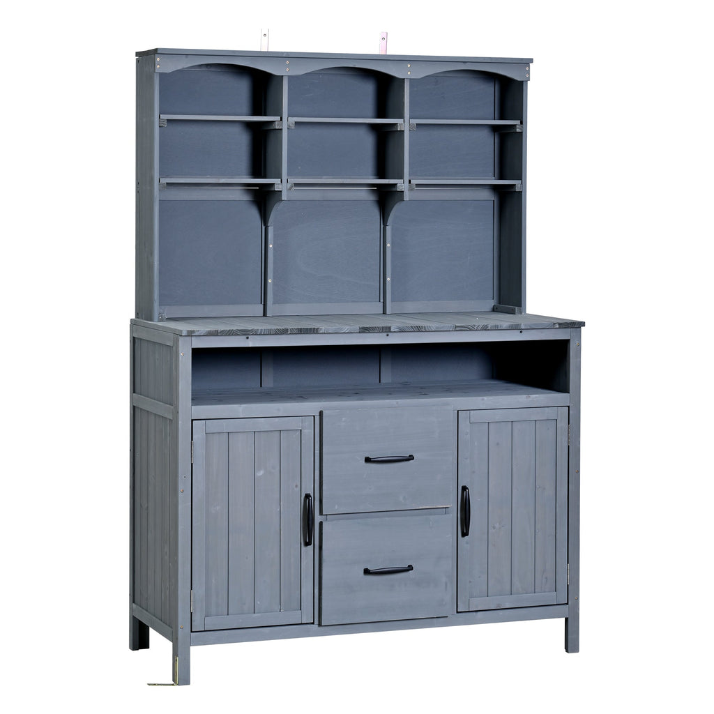 TOPMAX Large Fir Wood Potting Bench, view 10
