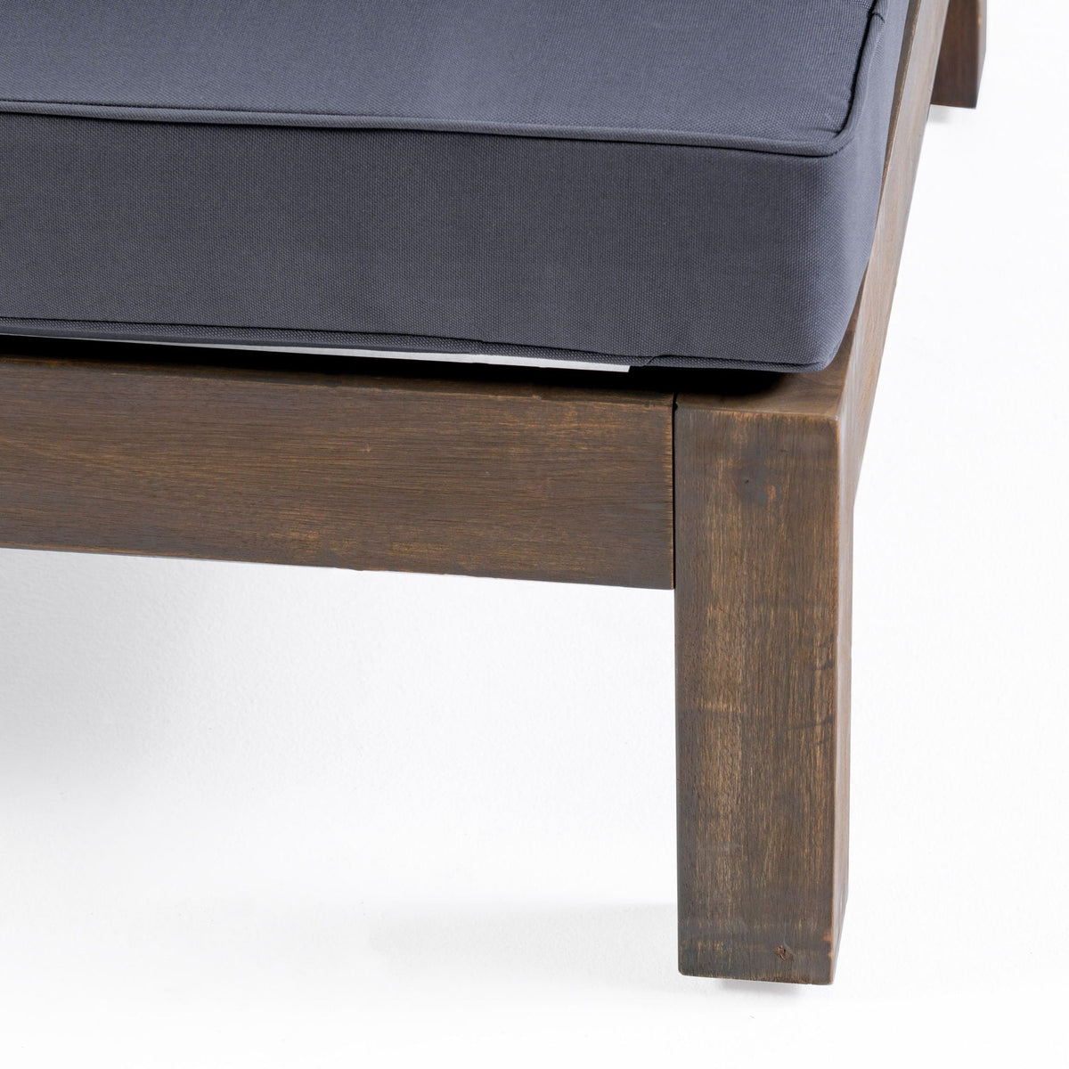 Outdoor Acacia Wood Patio Chair With Fabric Cushion, view 8
