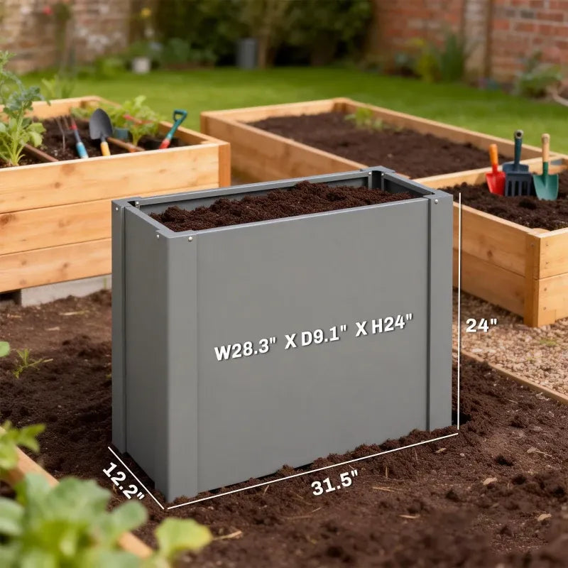 Balcony Herb Box, Outdoor Planter Box, Elevated Garden Bed, view 5