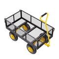 900 Lbs Heavy Duty Steel Garden Cart with Removable Sides - Green