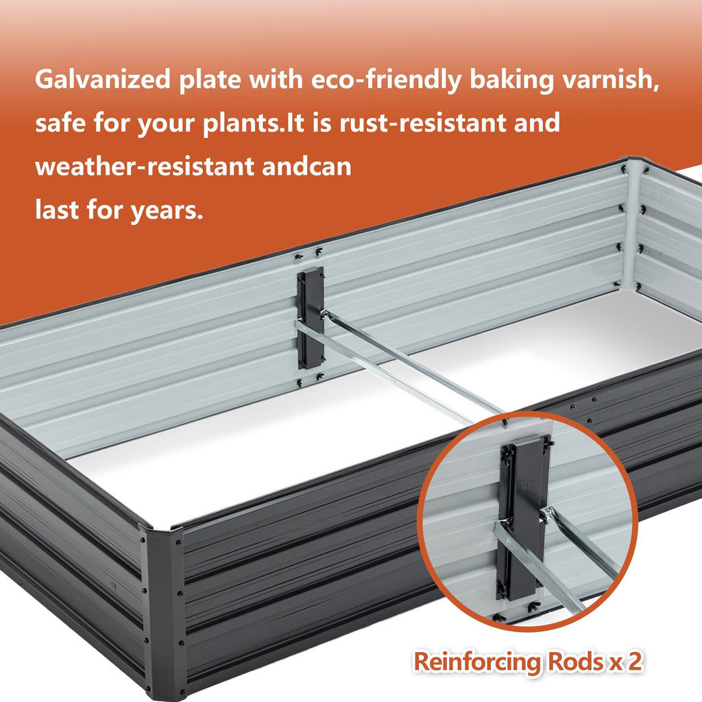 6x3x1 FT Metal Raised Garden Bed Outdoor Planter, view 5