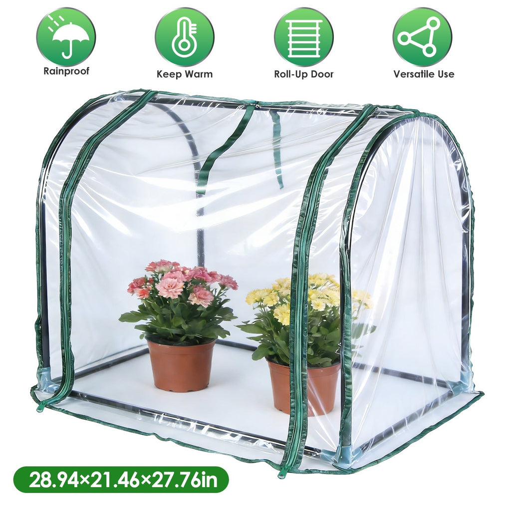 Tabletop Mini Greenhouse with Zippered Door – Portable Seed-Starting Tent, view 7