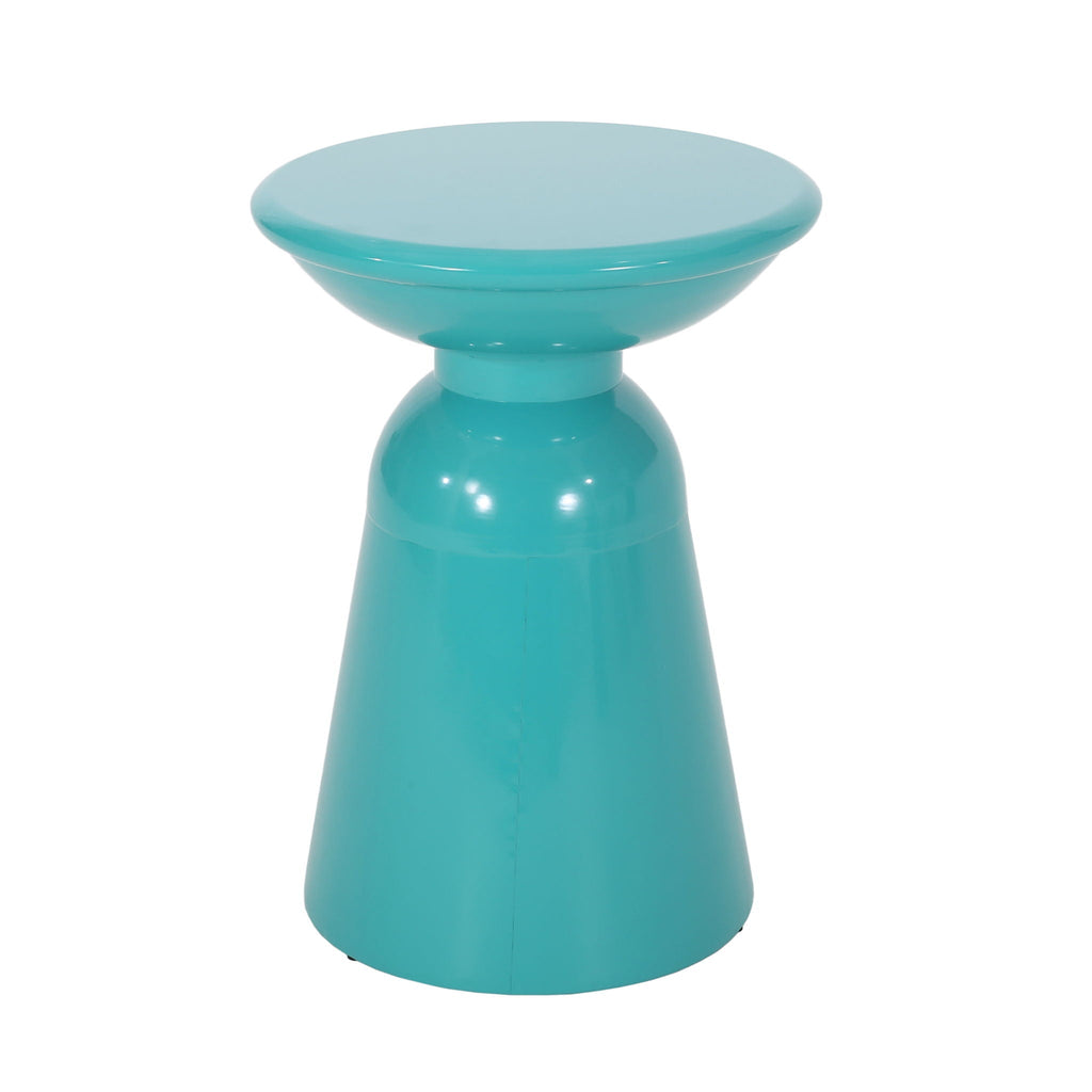 Outdoor Modern Metal End Large Table, view 6