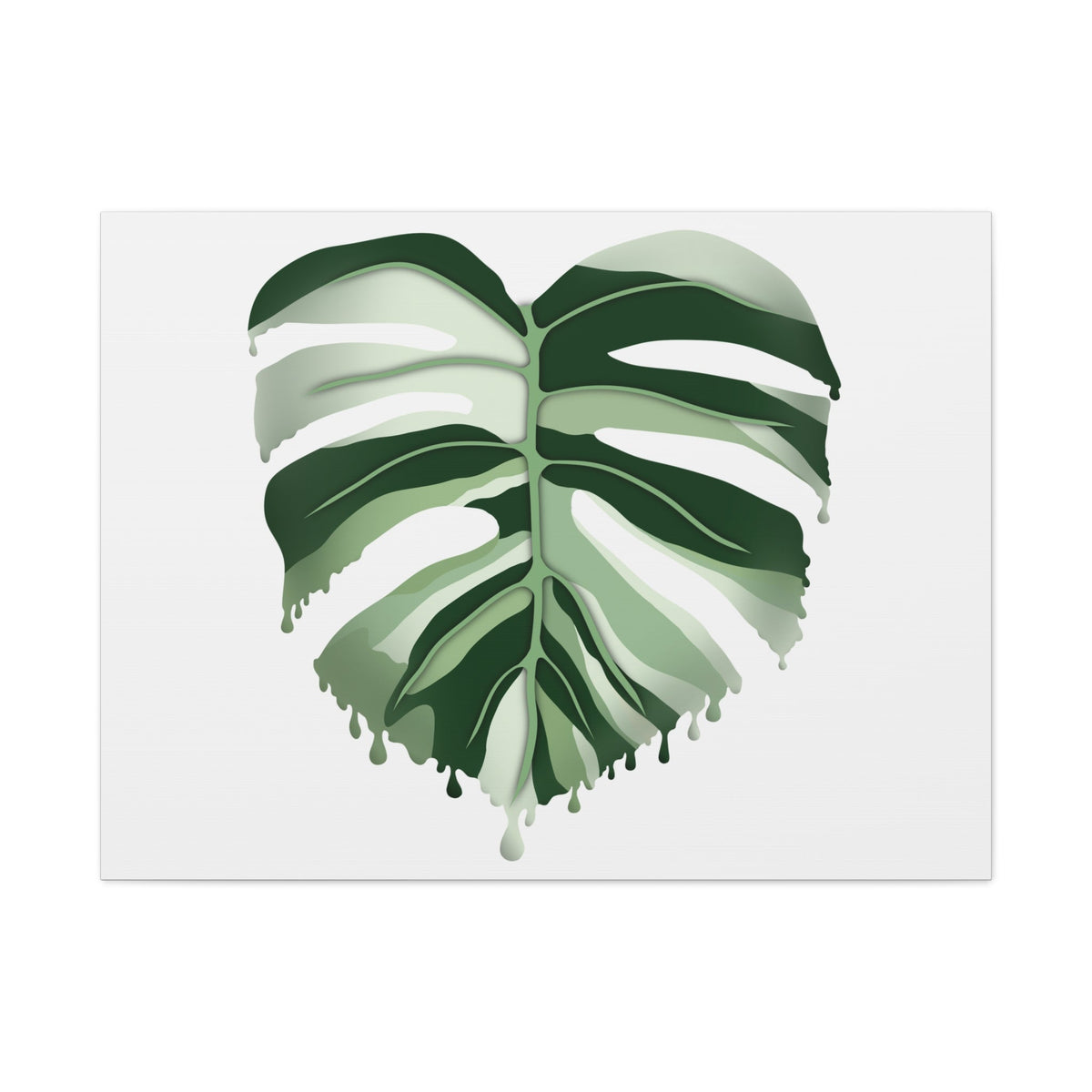 Melting Monstera Albo Canvas Print – Botanical Wall Art, view 6