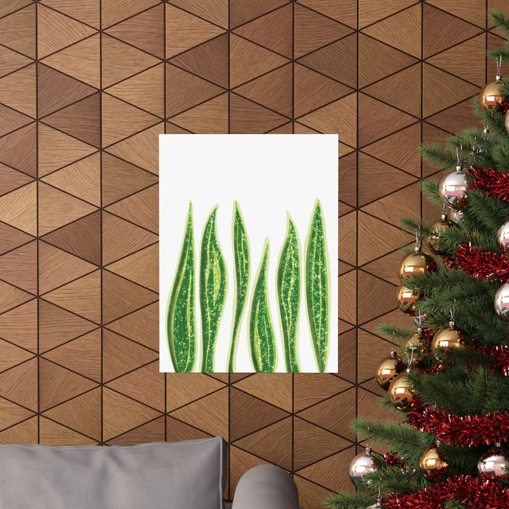 Snake Plant Botanical Print – Unframed Wall Art