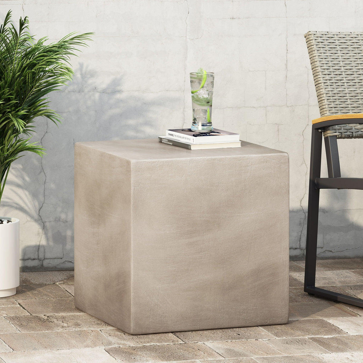 Outdoor Indoor Square Lightweight Side Table, view 5