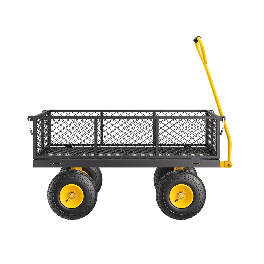 900 Lbs Heavy Duty Steel Garden Cart with Removable Sides - Green, view 8