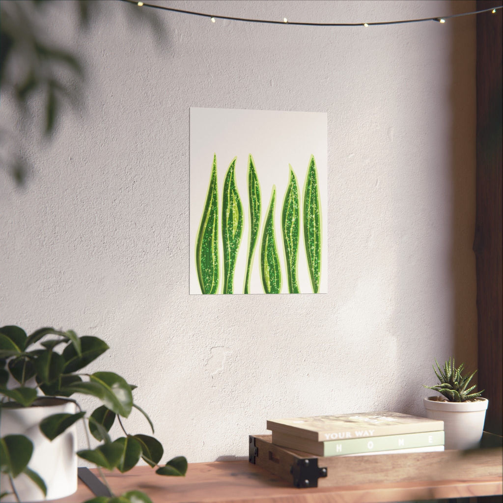 Snake Plant Botanical Print – Unframed Wall Art