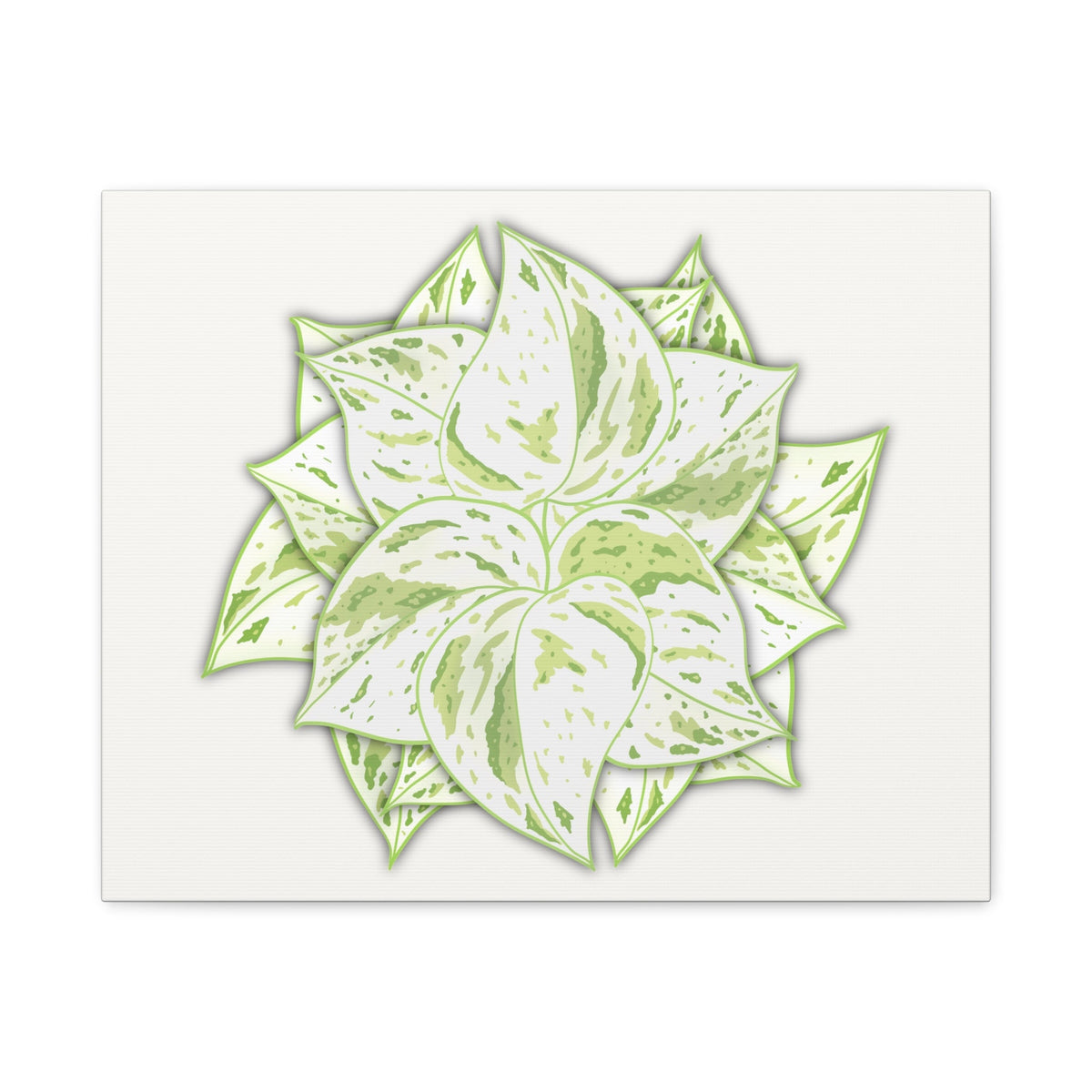 Snow Queen Pothos Canvas Print – Botanical Wall Art, view 3