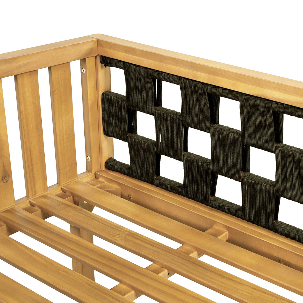 Three-Seater Outdoor Daybed - Acacia Wood Teak Finish Frame, view 12