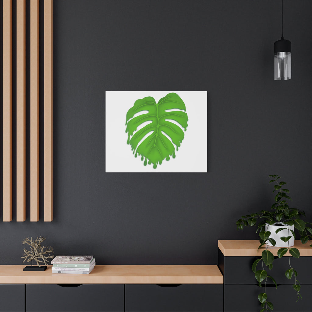 Melting Monstera Canvas Print – Botanical Wall Art